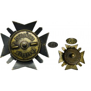 Badge of the Association of Former Volunteers of the Polish Army with a miniature with a different number