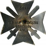 Badge of the Association of Former Volunteers of the Polish Army with a miniature with a different number