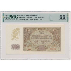 10 Gold 1940 - J - PMG 66 EPQ