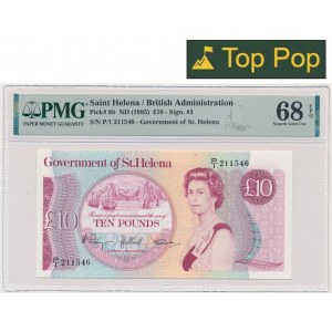 St.Helena, 10 Pounds (1985) - PMG 68 EPQ