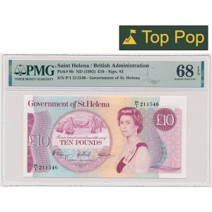 Insel St. Helena, £10 (1985) - PMG 68 EPQ