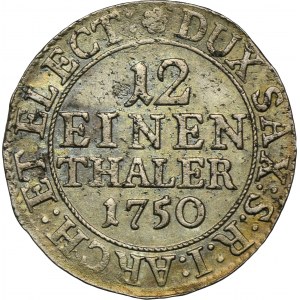 Augustus III of Poland, 1/12 Thaler Dresden 1750 FWôF