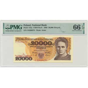 20.000 złotych 1989 - C - PMG 66 EPQ