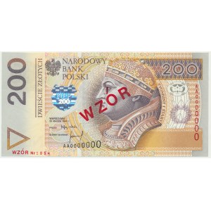 200 złotych 1994 - WZÓR - AA 0000000 - Nr. 1854