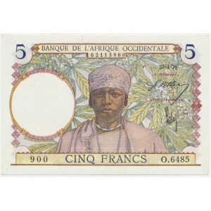 Frankreich, Französisch-Äquatorialafrika, 5 Francs 1939
