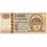 Ungarn, 2.000 Forint 2000-Gedenkbanknote in Emissionsmappe