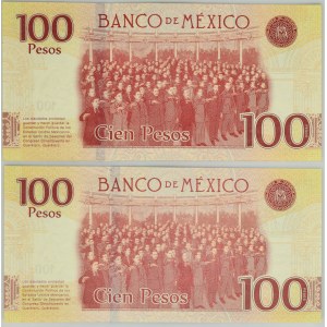 Mexiko, sada pamätných bankoviek, 100 pesos 2017 (2 ks)