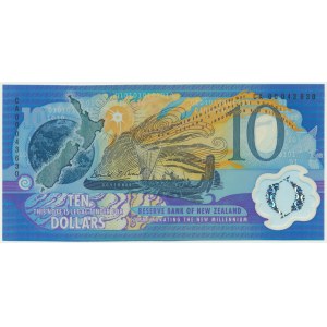 Nový Zéland, 10 dolarů 2000 - polymer - pamětní žeton