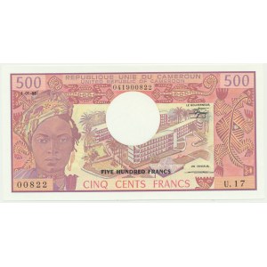 Kamerun, 500 franków 1983