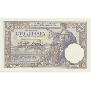 Jugoslávie, 100 dinárů 1929