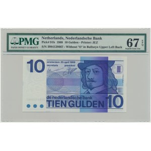 Niederlande, 10 Gulden 1968 - PMG 67 EPQ