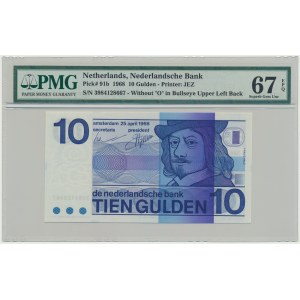 Nizozemsko, 10 guldenů 1968 - PMG 67 EPQ