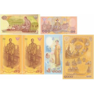 Tajlandia, zestaw banknotów okolicznościowych (6 szt.)