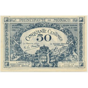 Monako, 50 centimes 1920