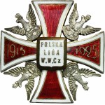 Odznaka Polskiej Ligii Wojennej Walki Czynnej wraz z legitymacją i dokumentem po ś.p. dr. Wacławie Hłasce - UNIKALNY ZESTAW