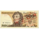 500 Zloty 1976 - MODELL - AF 0000000 - Nr.0123 -.