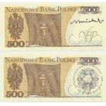 500 złotych 1982 - FE - z autografem A. Heidricha (2 szt.)
