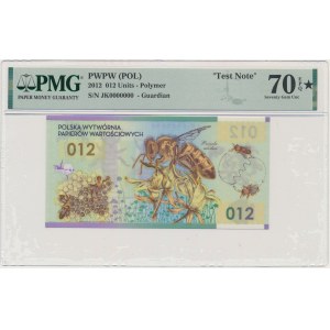 PWPW 012, Pszczoła (2012) - JK 0000000 - PMG 70 ★