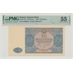 20 zlatých 1946 - C - PMG 55 - MODRÁ - ZRADA