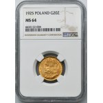 20 złotych 1925 Chrobry - NGC MS64