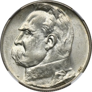 Piłsudski Strzelecki, 5 złotych 1934 - NGC MS62