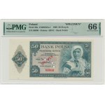 ABNCo, 50 gold 1939 - SPECIMEN - 00000 - PMG 66 EPQ