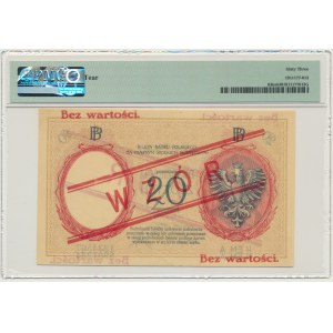 20 złotych 1924 - WZÓR - II EM.A - PMG 63