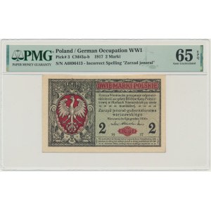 2 známky 1916 - Obecné - A - PMG 65 EPQ
