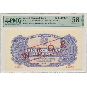 50 gold 1944 ...owe - At 889410 - PMG 58 EPQ - COLLECTION MODEL