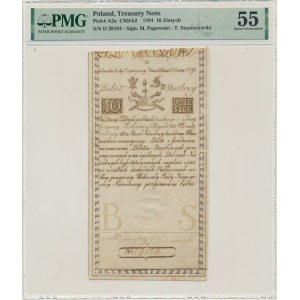 10 zloty 1794 - D - PMG 55 - LATERAL