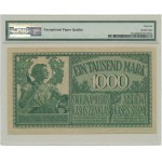 Kaunas, 1.000 Mark 1918 - A - 6 Ziffern - PMG 66 EPQ