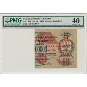 5 groszy 1924 - prawa połowa - PMG 40