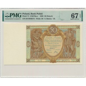50 złotych 1929 - Ser.DI. - PMG 67 EPQ
