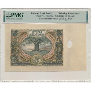 100 złotych 1932 - destrukt - oryginalnie kasowany - PMG