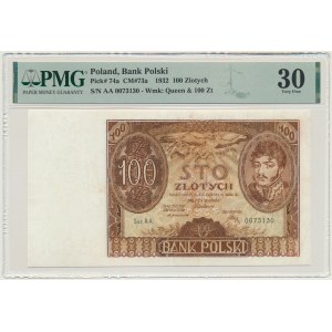 100 złotych 1932 - Ser.AA. - PMG 30 - rzadka seria