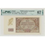 10 gold 1940 - L. - London Counterfeit - PMG 67 EPQ