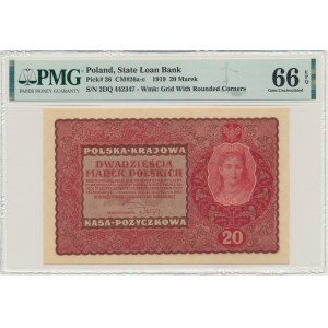 20 marks 1919 - II Series DQ - PMG 66 EPQ