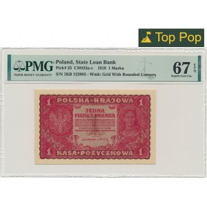 1 marka 1919 - I Serja KB - PMG 67 EPQ