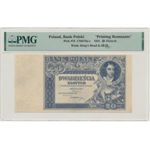 20 gold 1931 - destruct without series and numerator - PMG
