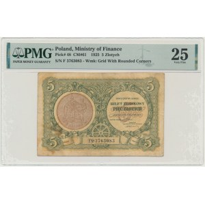 5 gold 1925 - F - PMG 25