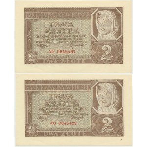 Sada, 2 zlaté 1941 - AG - (2 kusy) - pořadová čísla