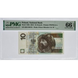 10 złotych 2016 - BI - PMG 66 EPQ