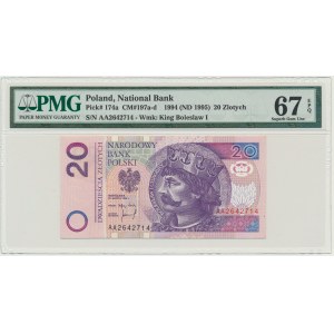 20 złotych 1994 - AA - PMG 67 EPQ