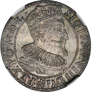 Sigismund III Vasa, Sechster von Malbork 1596 - NGC AU55 - kleine Büste