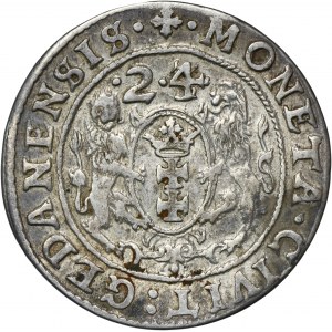 Sigismund III Vasa, 1/4 Thaler Danzig 1624/3 - PR•