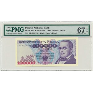 100,000 PLN 1993 - AD - PMG 67 EPQ