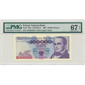 PLN 100,000 1993 - AD - PMG 67 EPQ