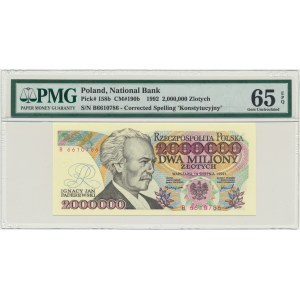 2 miliony złotych 1992 - B - PMG 65 EPQ