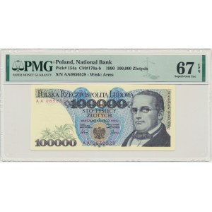 100.000 złotych 1990 - AA - PMG 67 EPQ