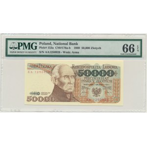 50.000 złotych 1989 - AA - PMG 66 EPQ